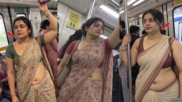 Drawing Stranger Aunty Impress In Metro – Porn India